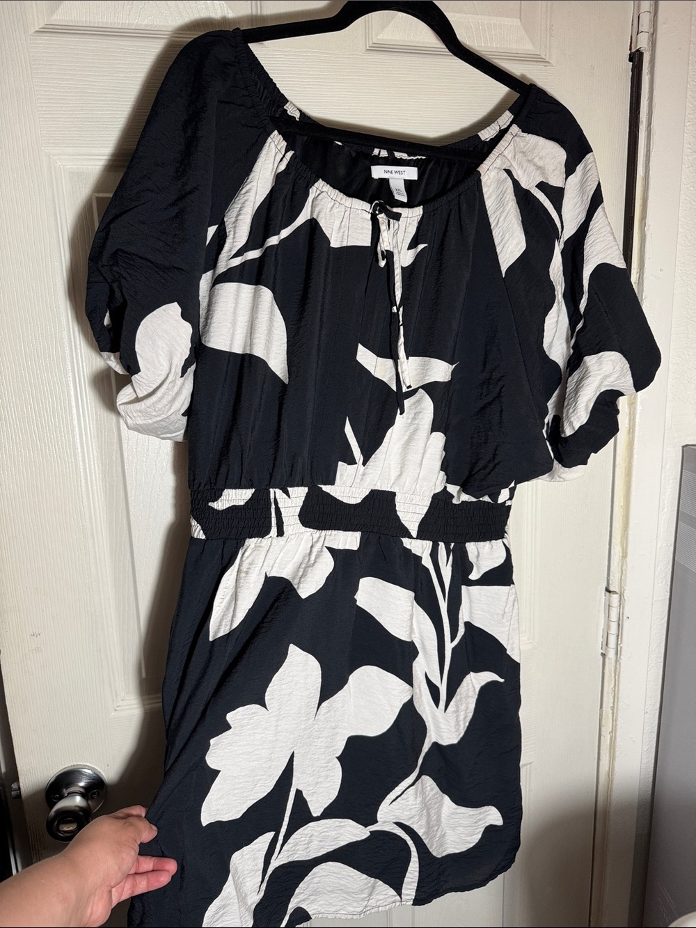 Nine West Black and White Floral Short Dress - Picture 2 of 5
